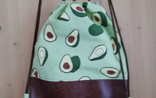 Turnbeutel Rucksack gefüttert mit Reißverschluss Innentasche